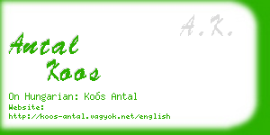 antal koos business card
